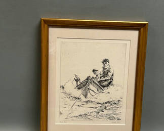 Lot 27: Seaman Etching Signed