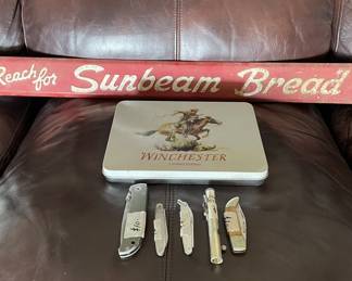 Sunbeam door push, pocket knives