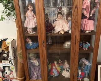 Oak display cabinet