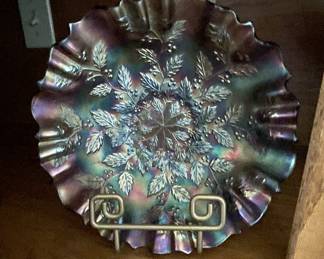 Carnival glass bowl