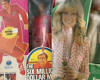 Bionic Man & Farrah Fawcet dolls