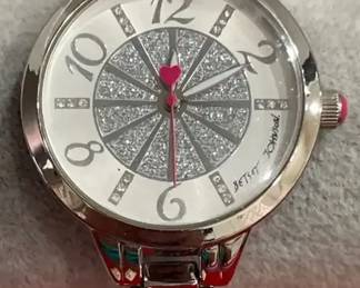 Betsy Johnson Watch with heart second hand