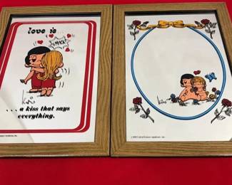Vintage 1970s Love Is Mirrors By Kim Casali