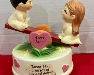 Vintage 1970s Love Is Music Box By Kin Casali
