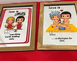 Vintage 1970s Love Is Mirrors 2 By Kim Casali