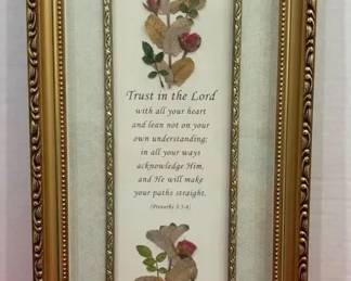 Framed Trust In the Lord Artwork