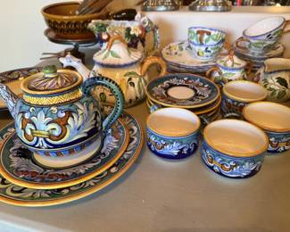 painted tea set
