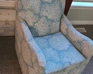 Sam Moore Swivel Rocker Coral Pattern second image