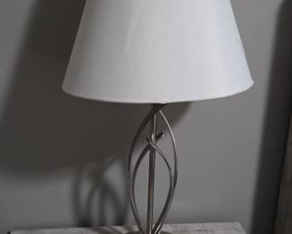 Brushed Nickel Leaf Lamp