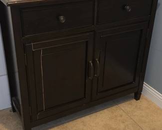 Black TwoDrawer Console Cabinet