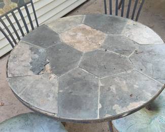 Wrought Iron Stone Patio Set third image
