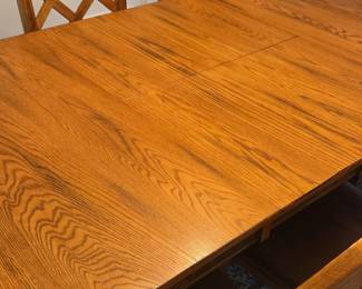 Oak Dining Set with Slate Inlay second image
