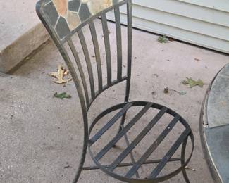Wrought Iron Stone Patio Set second image