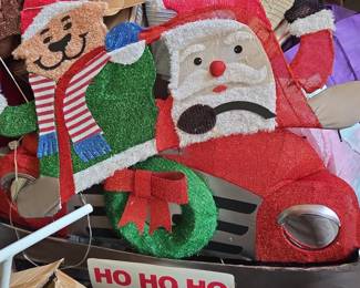 Santa in Truck Yard Decor