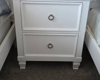 White TwoDrawer Nightstand