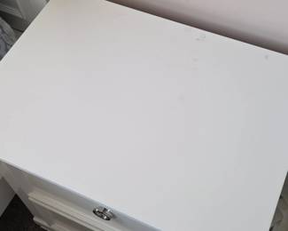 White TwoDrawer Nightstand third image