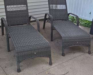 Resin Wicker Chaise Lounges