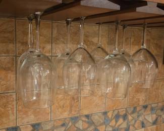 Wooden Wine Glass Rack