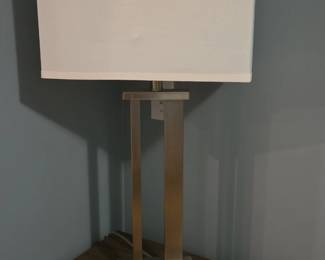 Brushed Nickel Table Lamps with USB