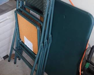 Set of Green Folding Chairs