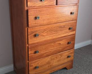 SixDrawer Wooden Chest