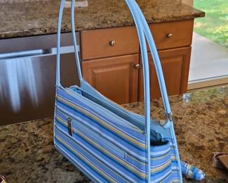 Kate Spade Striped Shoulder Bag with Pouch second image