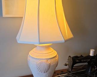 Vintage Coastal Shell Lamp second image