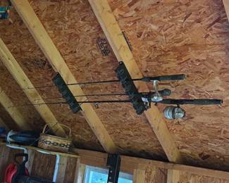 Fishing Rod Ceiling Rack