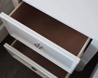 White TwoDrawer Nightstand second image