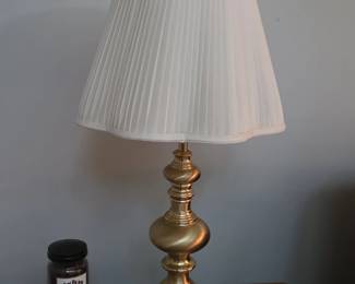 Pair Brass Table Lamps