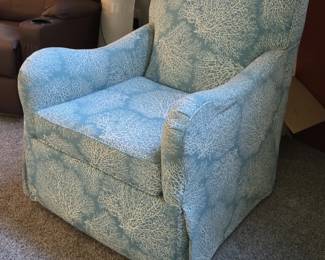 Sam Moore Swivel Rocker Coral Pattern