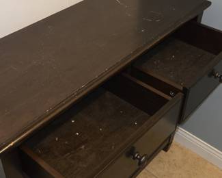 Black TwoDrawer Console Cabinet third image