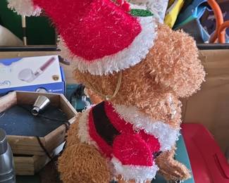 Lighted Tinsel Goldendoodle Christmas Dog second image