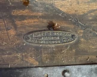 Vintage Trunk-James S. Topham-Maker-Washington D.C.,