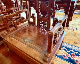 Rosewood chairs Hand carved