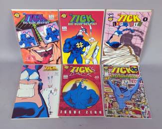 NEC Tick And Tick Specials, The Tick#1(Reprint),2,(4th Print),3,6,8 Luny Bin #0-2, Big Blue Destiny #1(2),2,3,5, Man Eating Cow #2,3, Comic-Con Extravaganza And More, 25 Total
