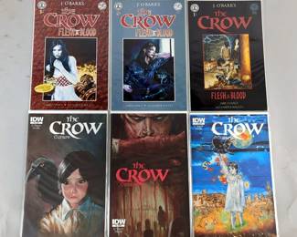 Image Comics The Crow #5-10, IDW Comics The Crow #1-5, Kitchen Sink Comics The Crow Waking Nightmares #1-4, Kitchen Sink Comics The Crow City Of Angels #1(2),2(2),3(2), And More, 36 Total