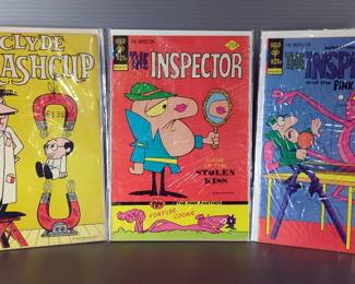 Cartoon Comic Books, Cosmo #2, Life With Archie #17, Richie Rich #78, Sad Sack #153, Yogi Bear, Clyde Crashcup, Woodsy Owl, The Inspector, 11 Total