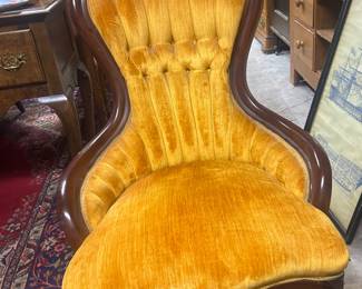 American Rococo Revival style ladies' chair