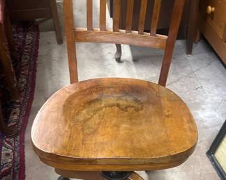 Wooden swivel chair, c. 1925