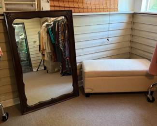 Mirror and Storage bench