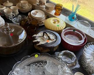 Punch bowl and serving ware