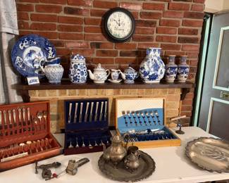 Asian Inspired blue/white decor