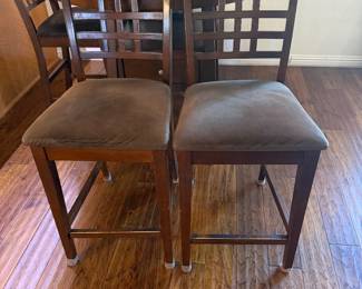 round counter-height pub dining set w 4 chairs