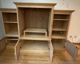 Skog Furniture Entertainment Center / Wall Unit – 3-Piece Modular Cabinet