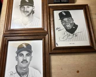 Frank Thomas Ozzie Guillen Carlton Fisk Autograph Framed Picture