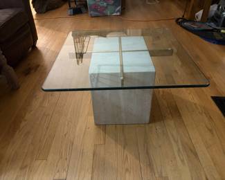 Glass coffee table