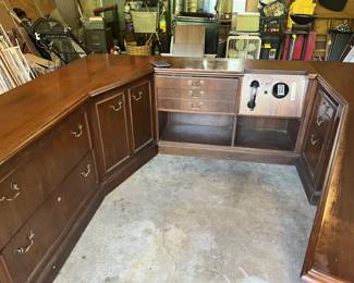 Executive writing desk w/ phone system