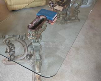 Glass coffee table
