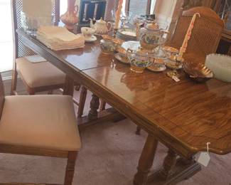 Vintage dining table and chairs